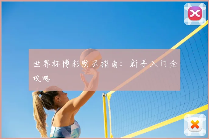 世界杯博彩购买指南:新手入门全攻略